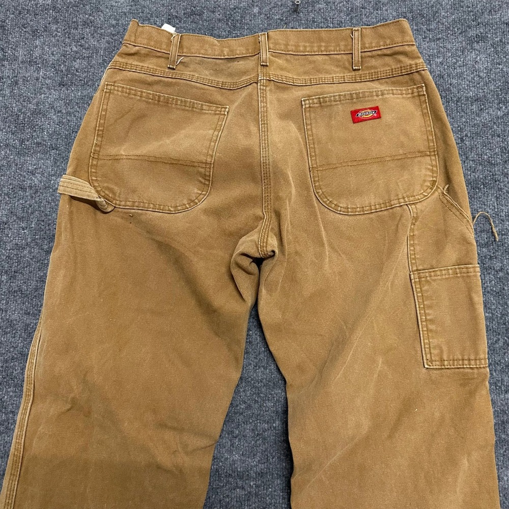 Dickies Carpenter Pants Mens Size 34x34 Brown Duck Canvas Relaxed Workwear - Picture 2 of 9